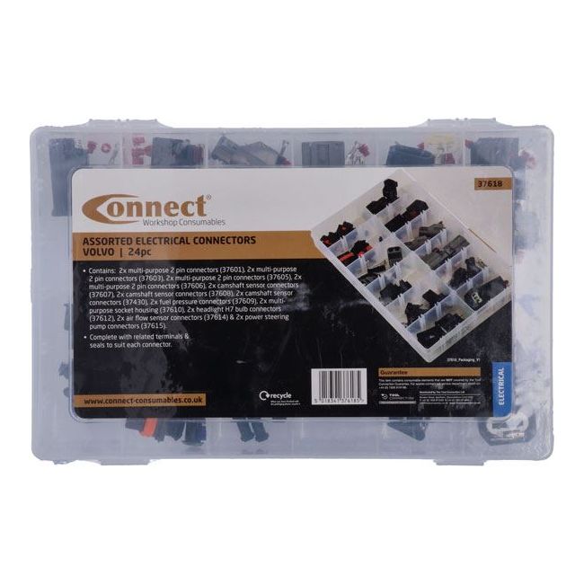 Connect Assorted Volvo Electrical Connector Kit 24pc 37618 Tool Connection - Dynamic Drive