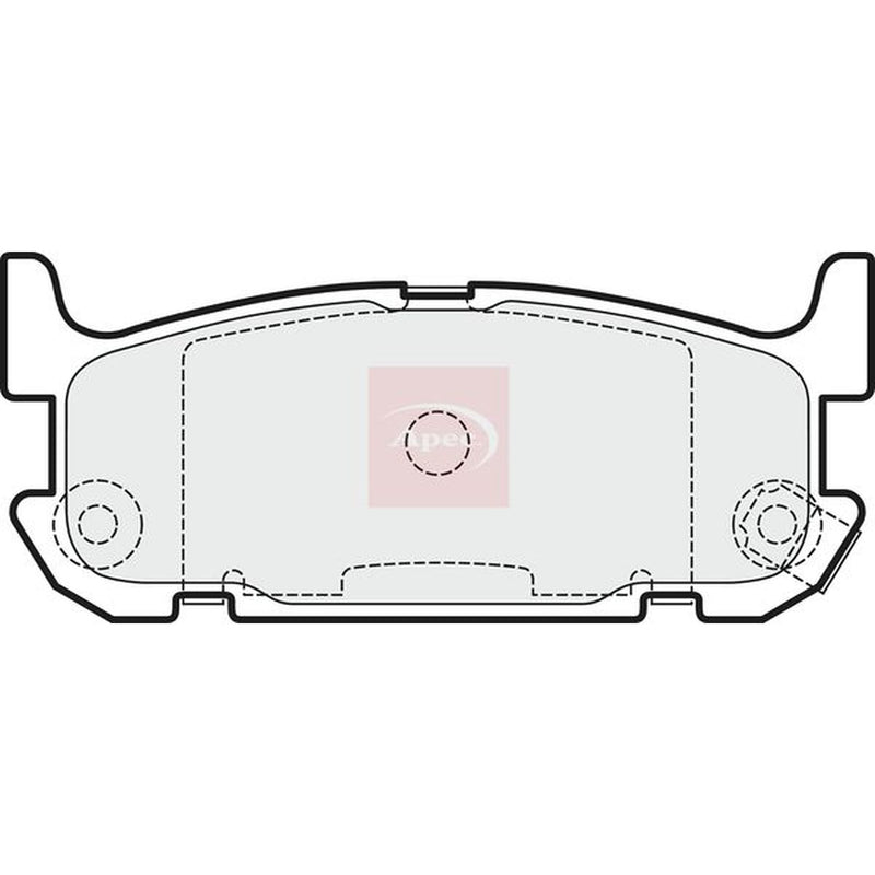 Apec Rear Brake Pad Set fits Mazda MX-5 1998-2005 1.6 1.8