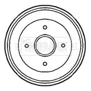 Borg & Beck Brake Drum Assembly Rear BBR7188