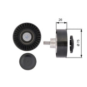 Gates V-Ribbed Belt Deflection/Guide Pulley T36385