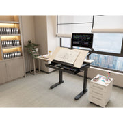 Dellonda Single Motor Ultra-Quiet Electric Adjustable Drawing Table Dellonda - Dynamic Drive