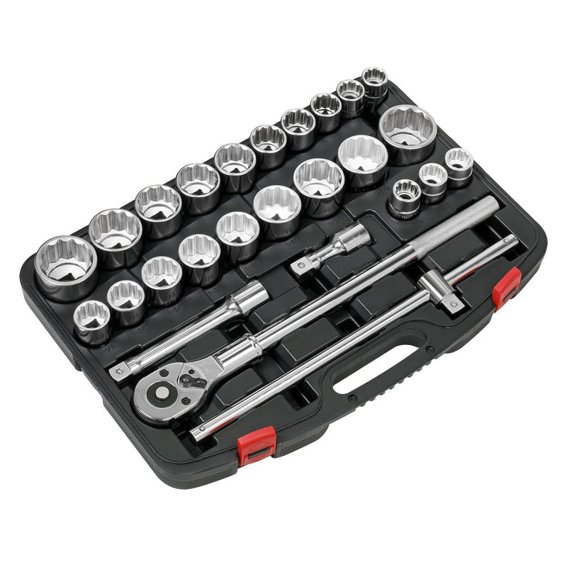 Sealey Premier Premier Metric/Imperial Socket Set 3/4"Sq Drive 12-point 26pc Sealey Premier - Dynamic Drive