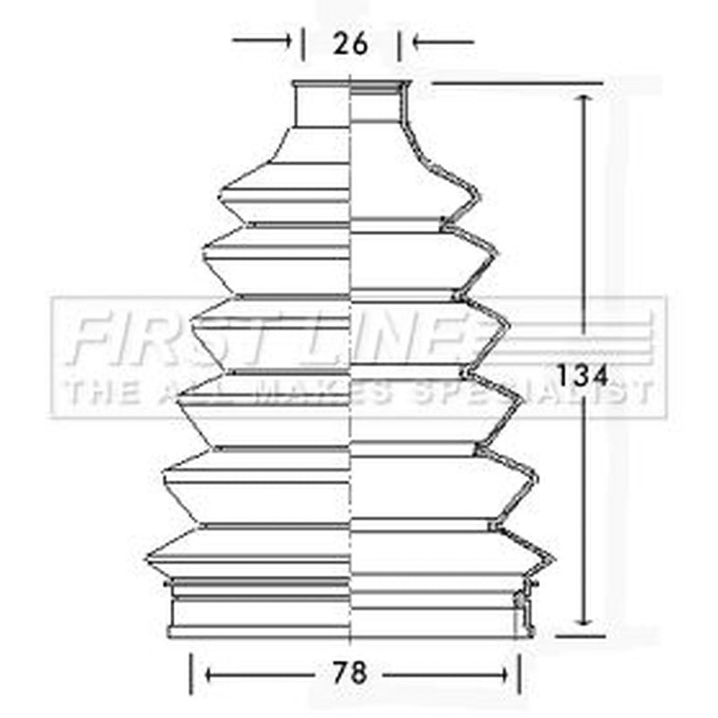 First Line Drive Shaft Bellow Kit Front Left Thermoplast fits Opel Mpv 1994-2001