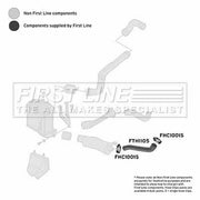First Line Intercooler Turbo Charge Air Hose Front fits Audi A3 1996-2001 1.9