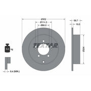 Textar 2 x Solid Rear Brake Discs 92167003-x2