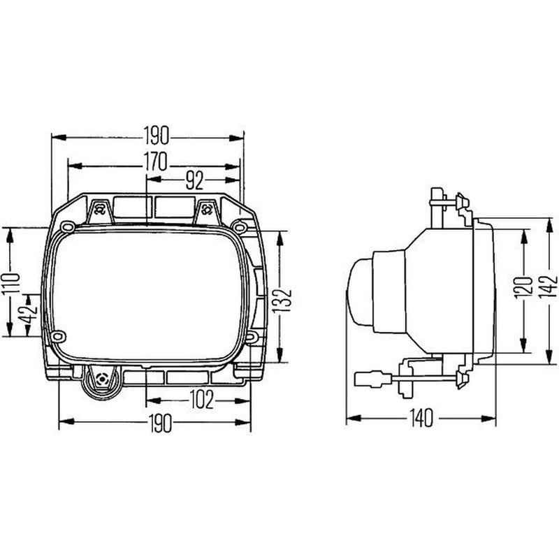Hella Headlamp Insert Esh Fapo Rh Gr 1AE Right 1AE 003 427-161 70004-03186 1AE