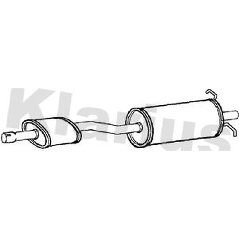 Klarius Box With Centre Pipe Centre fits Ford Transit 2006-2014 2.4