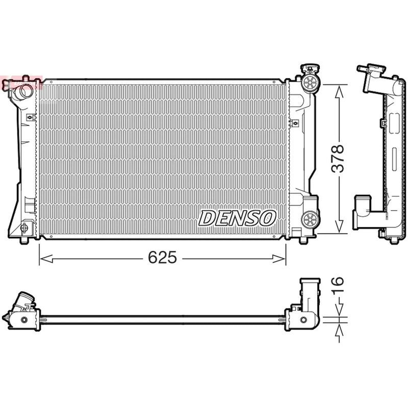 Denso Engine Radiator fits Toyota Avensis 2003-2008 2.0
