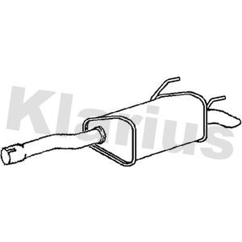 Klarius Box With Tail Pipe (Lh) Left Rear fits Opel Vectra C 2002-2008