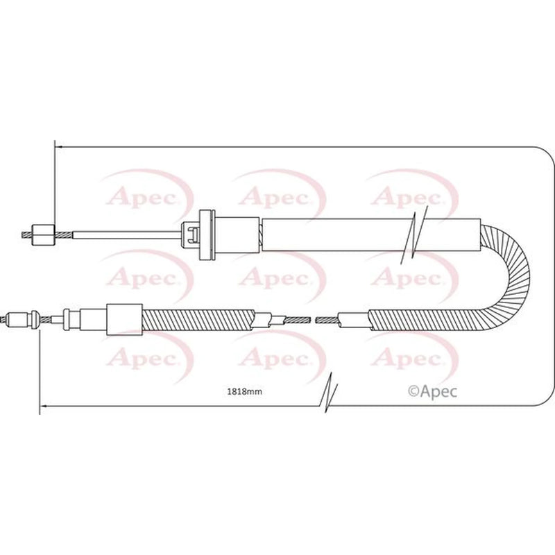 Apec Handbrake Cable Right Rear CAB1573
