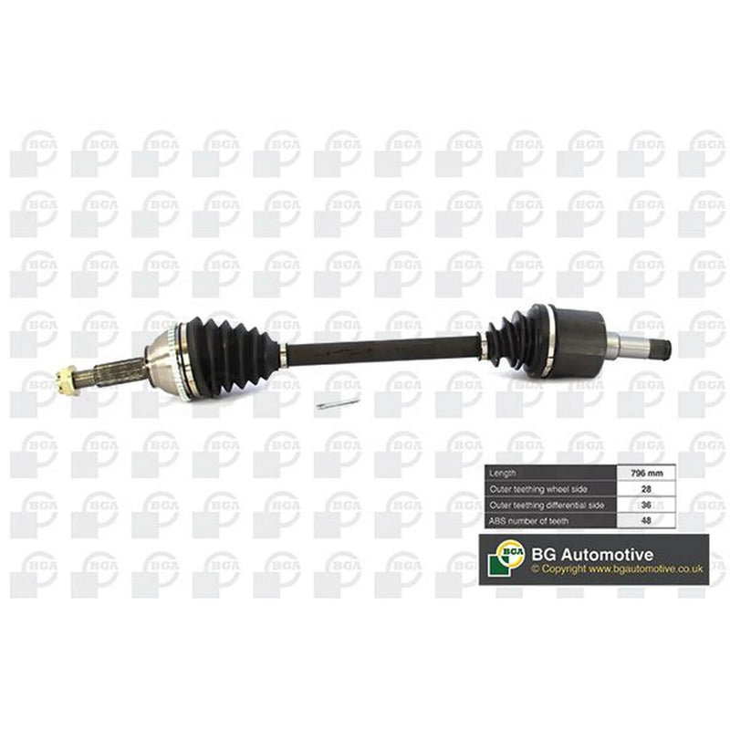 BGA CV Drive Shaft Driveshaft Front Left DS2326L