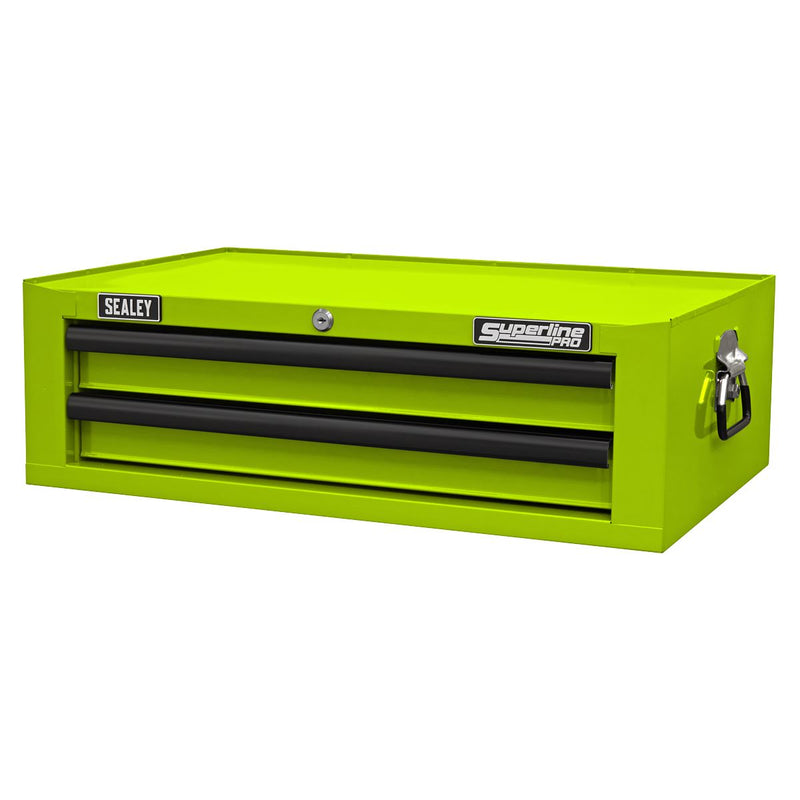 Superline Pro Superline PRO Mid-Box Tool Chest 2 Drawer - Green/Black Superline Pro - Dynamic Drive