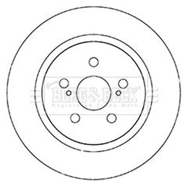 Borg & Beck 2 x Solid Brake Discs fits Lexus Ct 2011 on
