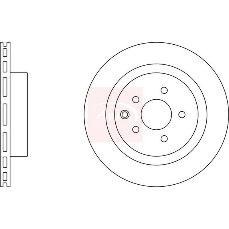 Apec 2 x Vented Brake Discs fits Audi A8 D3 2003-2010 6.0