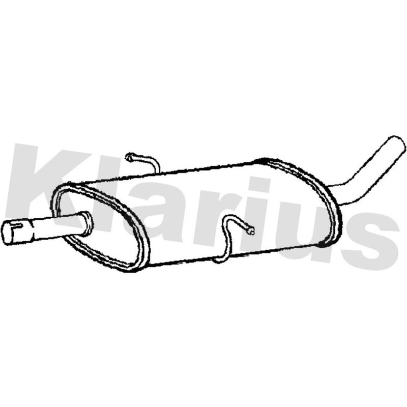 Klarius Box With Tail Pipe Centre fits Mercedes-Benz B-Class Sports Tourer