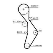 Gates Timing Belt Kit with Rollers fits Audi A1 2012 on 2.0