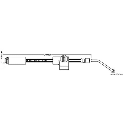Juratek Brake Hydraulic Hose Line Rear Right JBH1142R