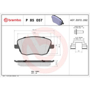Brembo 4 x Front Brake Pad Set fits Seat Ibiza 2002-2015 1.4 1.6 1.8 1.9 2.0