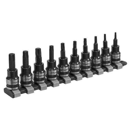 Sealey TRX-Star* Socket Bit Set 10pc 3/8"Sq Drive Black Series AK6207B Sealey - Dynamic Drive