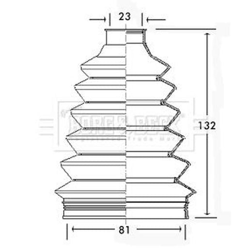 Borg & Beck Drive Shaft Bellow Kit Wheel Side Thermoplast BCB2322