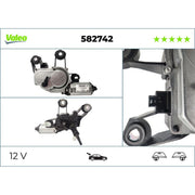 Valeo Front/Rear Wiper Motor Rear 582742