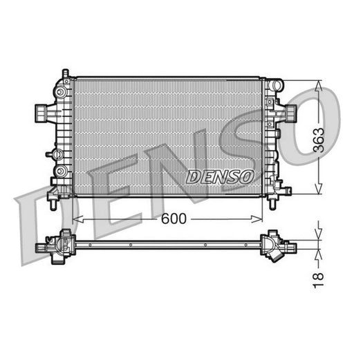 Denso Engine Radiator fits Opel Astra H 2004-2012 1.4 1.6 1.8