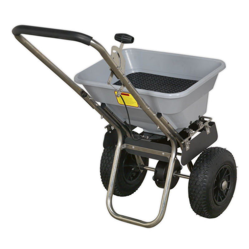 Sealey Stainless Steel Broadcast Salt Spreader 37kg Walk Behind SSB37W Sealey - Dynamic Drive