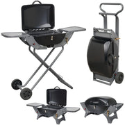 Folding Gas Barbecue Combo Bbq Trolley Portable Camping Table Top Stove V739 Crusader - Dynamic Drive