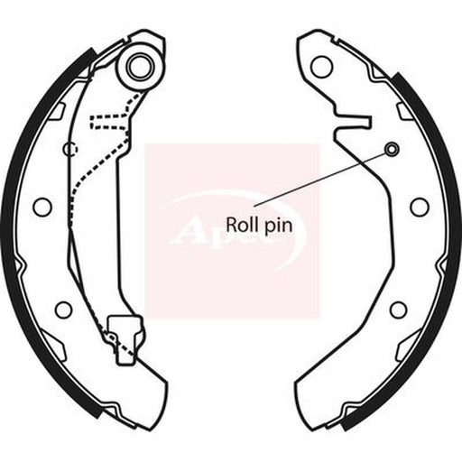 Apec Brake Shoe Set Axle Kit fits Chevrolet Matiz 2005-2013 0.8 1.0