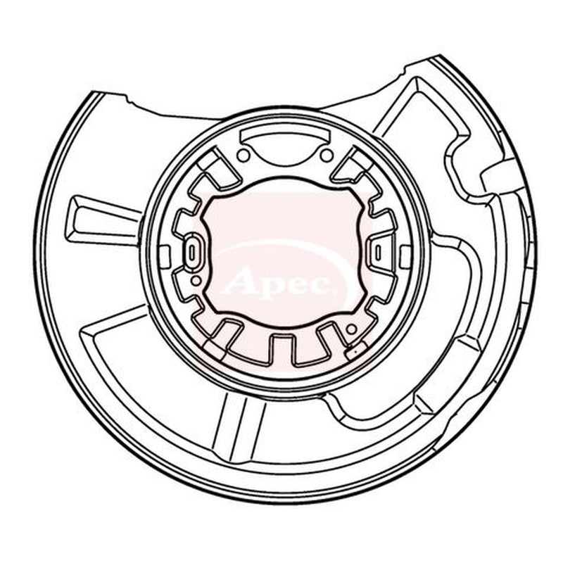 Apec Brake Disc Splash Guard Rear Right fits Mercedes-Benz Cls 2004-2010