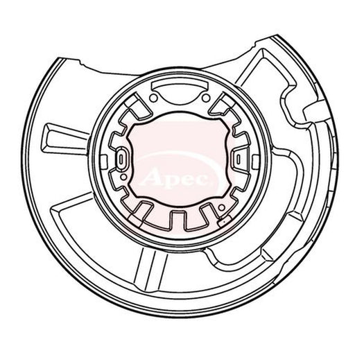 Apec Brake Disc Splash Guard Rear Right fits Mercedes-Benz Cls 2004-2010