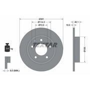 Textar 2 x Solid Rear Brake Discs 92062100-x2