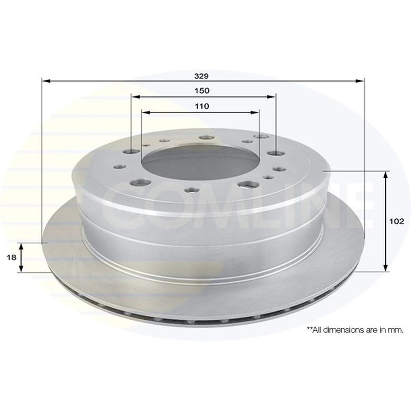 Comline Rear Brake Discs & Pads fits Toyota Land Cruiser Amazon 1998-2007 4.2