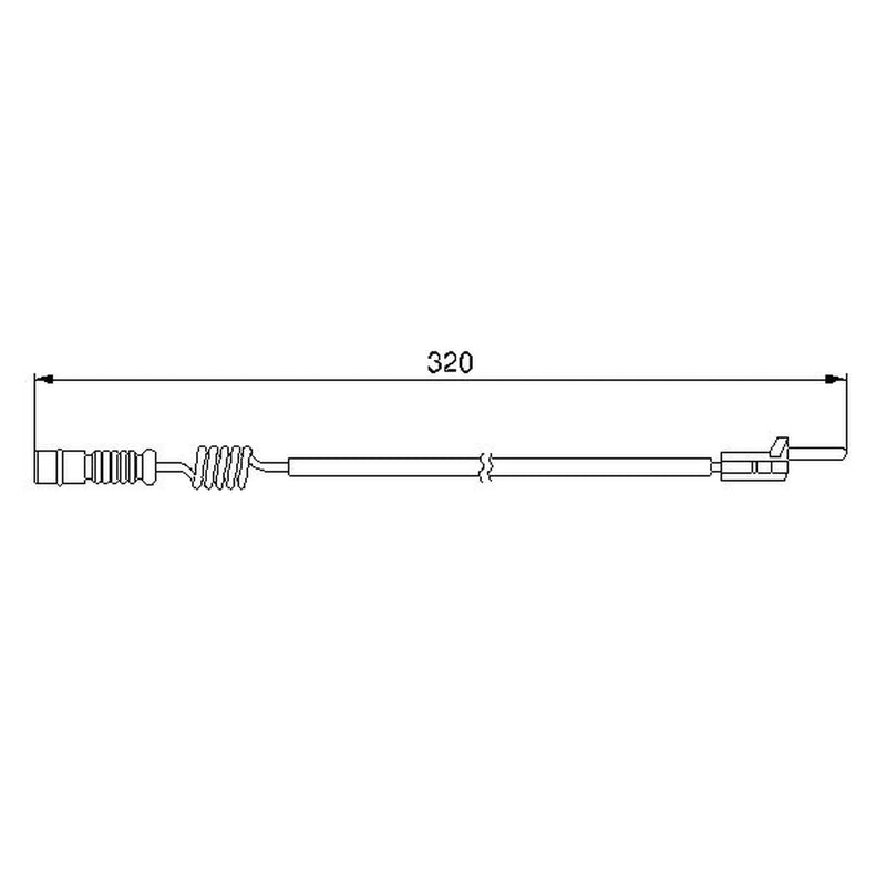 Bosch Brake Pad Wear Sensor Rear fits Mercedes-Benz M-Class 1998-2005