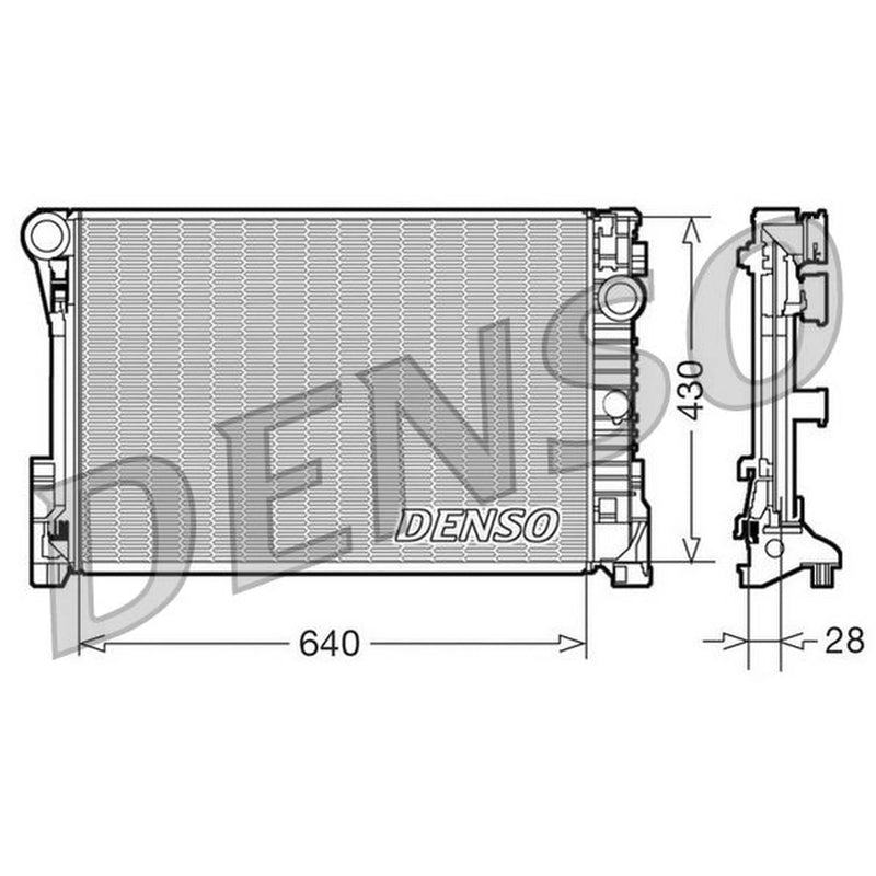 Denso Engine Radiator fits Mercedes-Benz C-Class 2007-2014