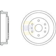 NAPA Brake Drum Assembly Rear fits Toyota Hiace IV 1989-2012 2.4 2.5 2.7