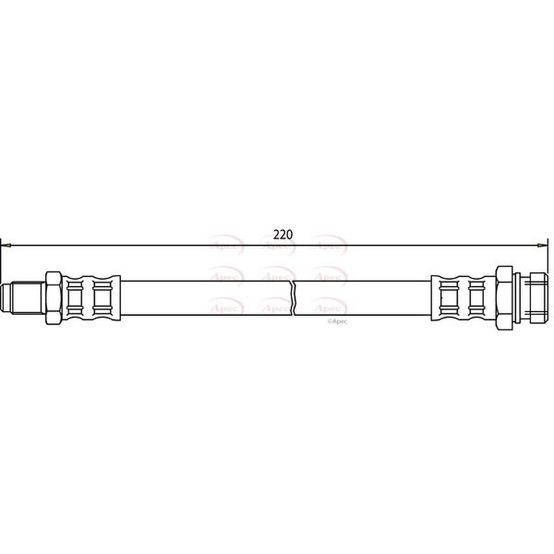 Apec Brake Hydraulic Hose Line Rear fits Kia Sportage SUV 1994-2004 2.0