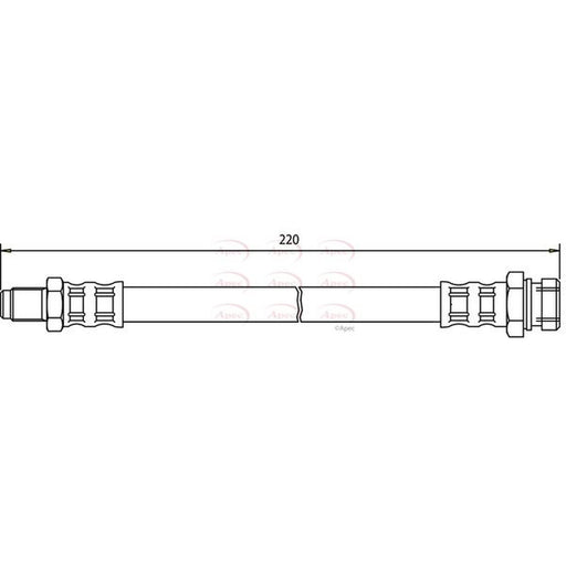 Apec Brake Hydraulic Hose Line Rear fits Kia Sportage SUV 1994-2004 2.0
