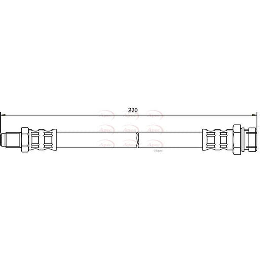 Apec Brake Hydraulic Hose Line outer HOS3486