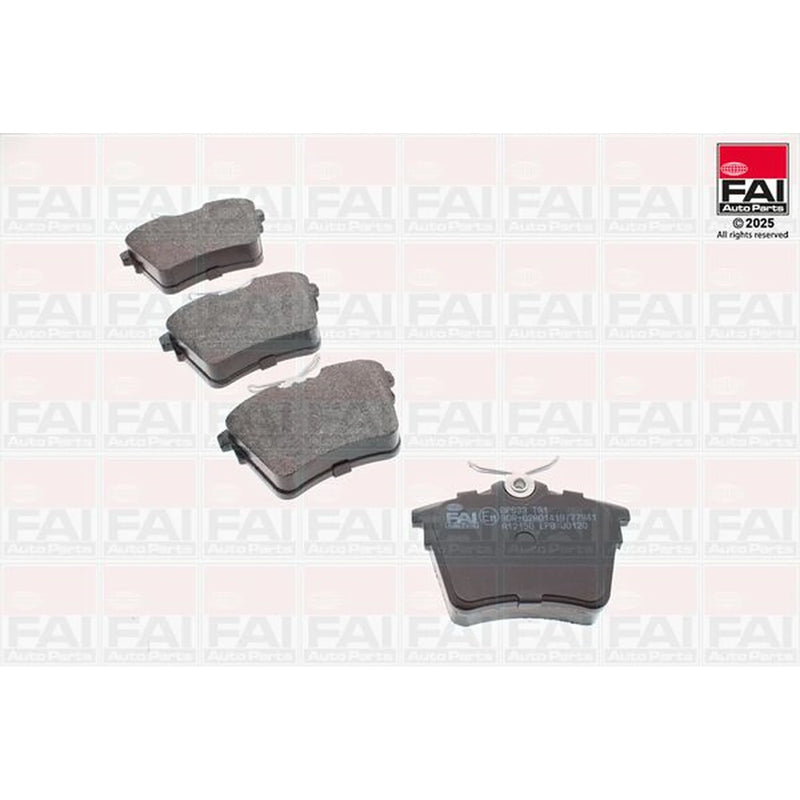 FAI Rear Brake Pad Set fits Citroën C5 III 2008-2017 1.6 1.8 2.0 2.2 2.7 3.0