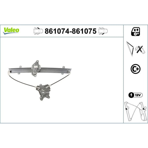 Valeo Electric Window Regulator Lifter Right Front 861075