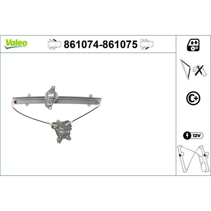 Valeo Electric Window Regulator Lifter Left Front 861074