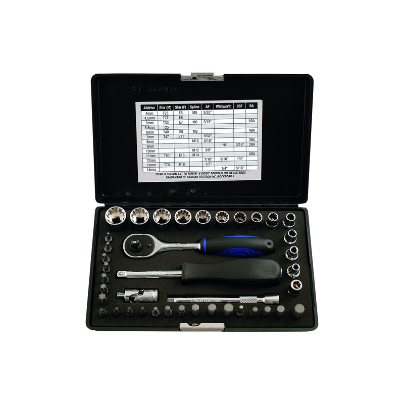 Laser Alldrive Socket & Bit Set 1/4"D 40 pc 3568 Laser - Dynamic Drive
