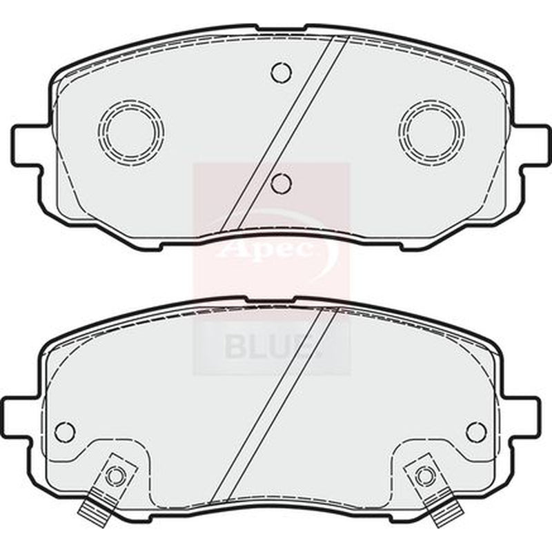 Apec Front Brake Pad Set fits Hyundai I20 I 2008-2015 1.2