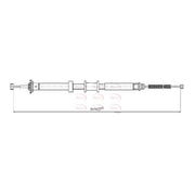 Apec Handbrake Cable Right Rear fits Fiat Panda 2012 on 0.9 1.2 1.3