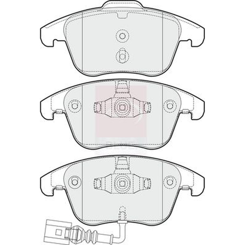 Apec Front Brake Pad Set fits Audi Q3 2011-2018 1.4 2.0