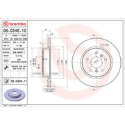 Brembo 2 x Solid Rear Brake Discs 08.C546.11-x2