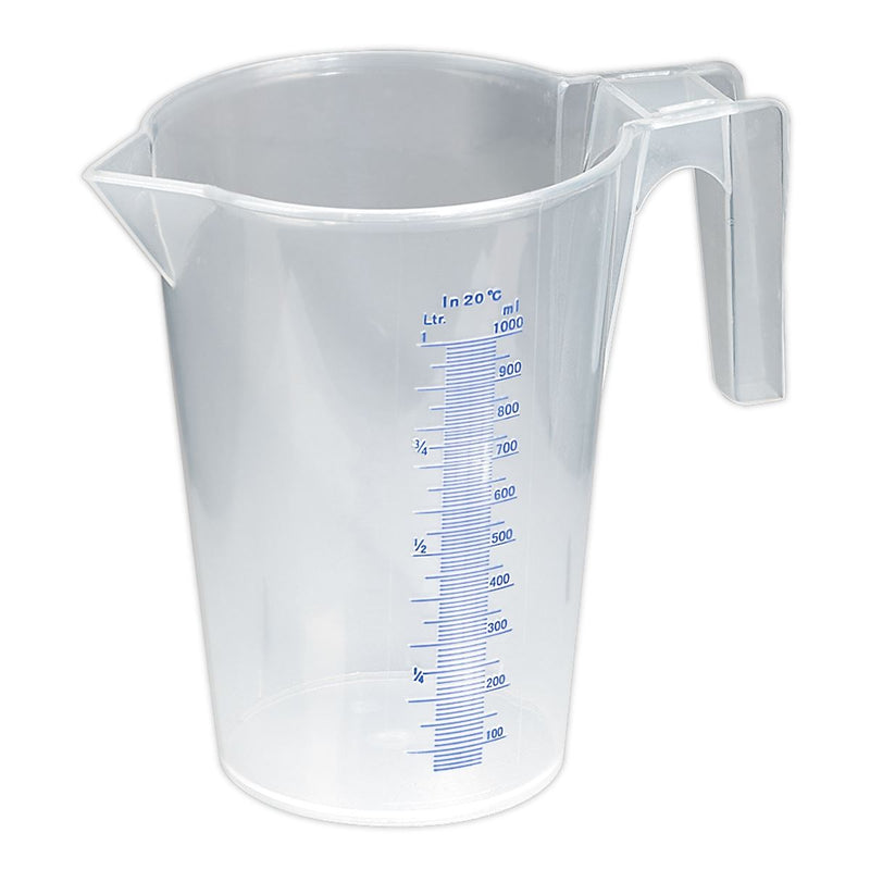 Sealey Measuring Jug Translucent 1L JT1000 Sealey - Dynamic Drive