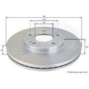 Comline 2 x Brake Discs fits Mitsubishi Shogun Pinin I 1999-2007 1.8 2.0