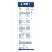 Bosch Aerotwin Wiper Blade 330mm — A331H fits Audi A3 2012-2020